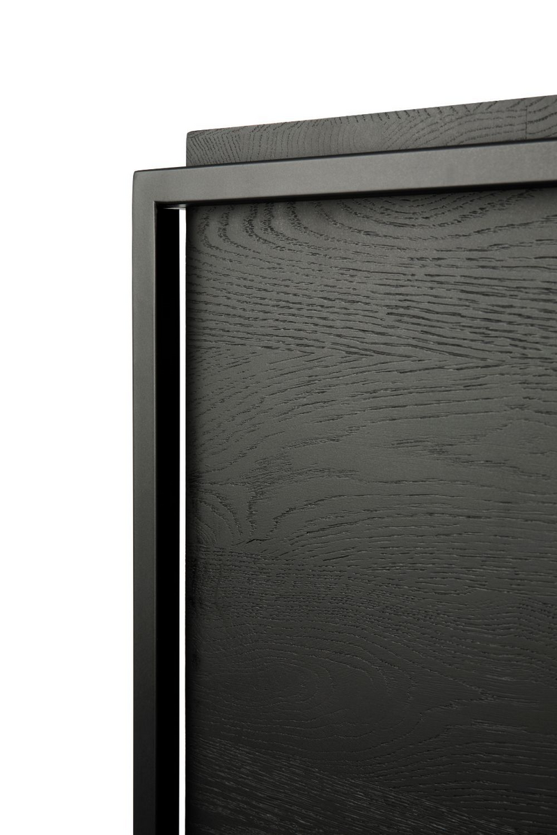 2-Door Wooden Black Oak Sideboard | Ethnicraft Monolit | Woodfurniture.com