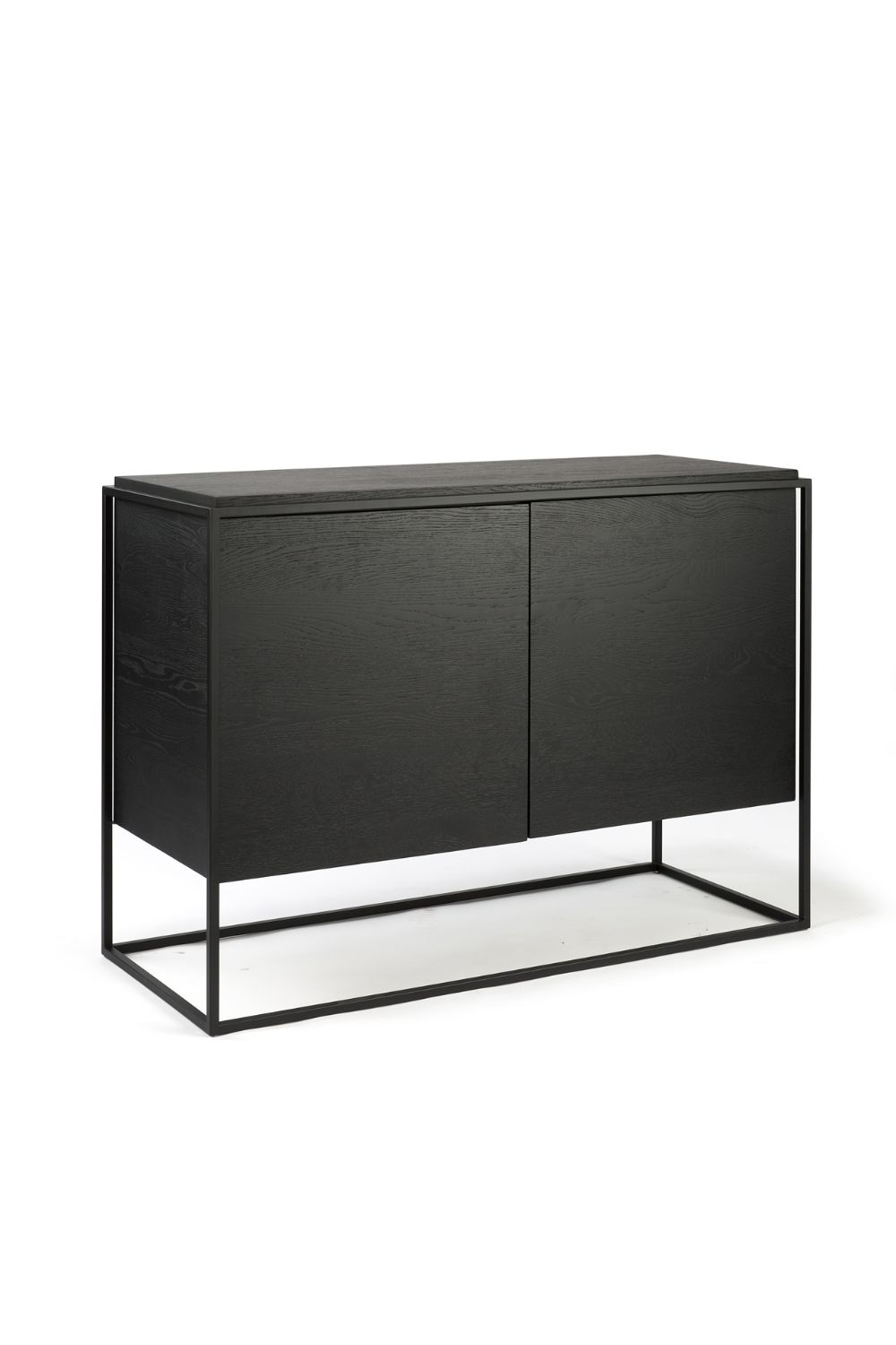 2-Door Wooden Black Oak Sideboard | Ethnicraft Monolit | Woodfurniture.com