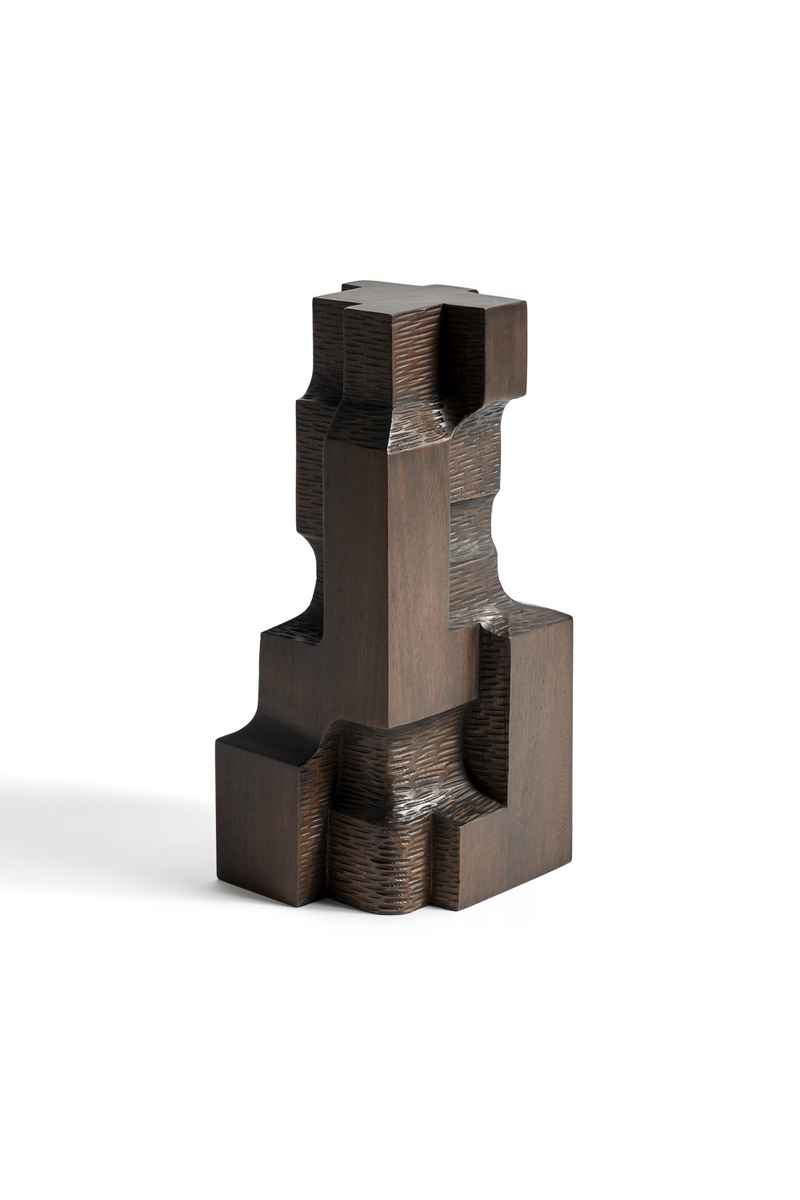 Geometrical Mahogany Sculpture | Ethnicraft Block Organic | Woodfurniture.com