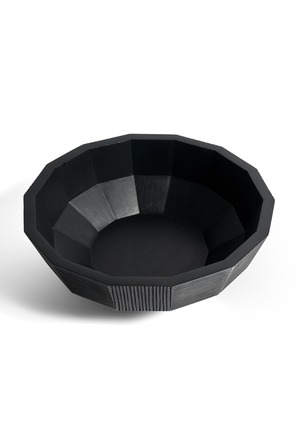 Black Mahogany Modern Bowl | Ethnicraft Striped | Woodfurniture.com