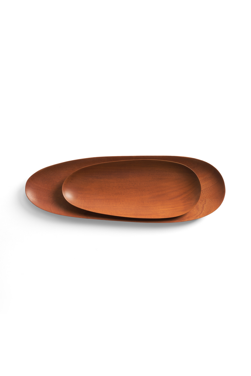 Hand-carved Oval Boards Set (2) | Ethnicraft Thin | Woodfurniture.com
