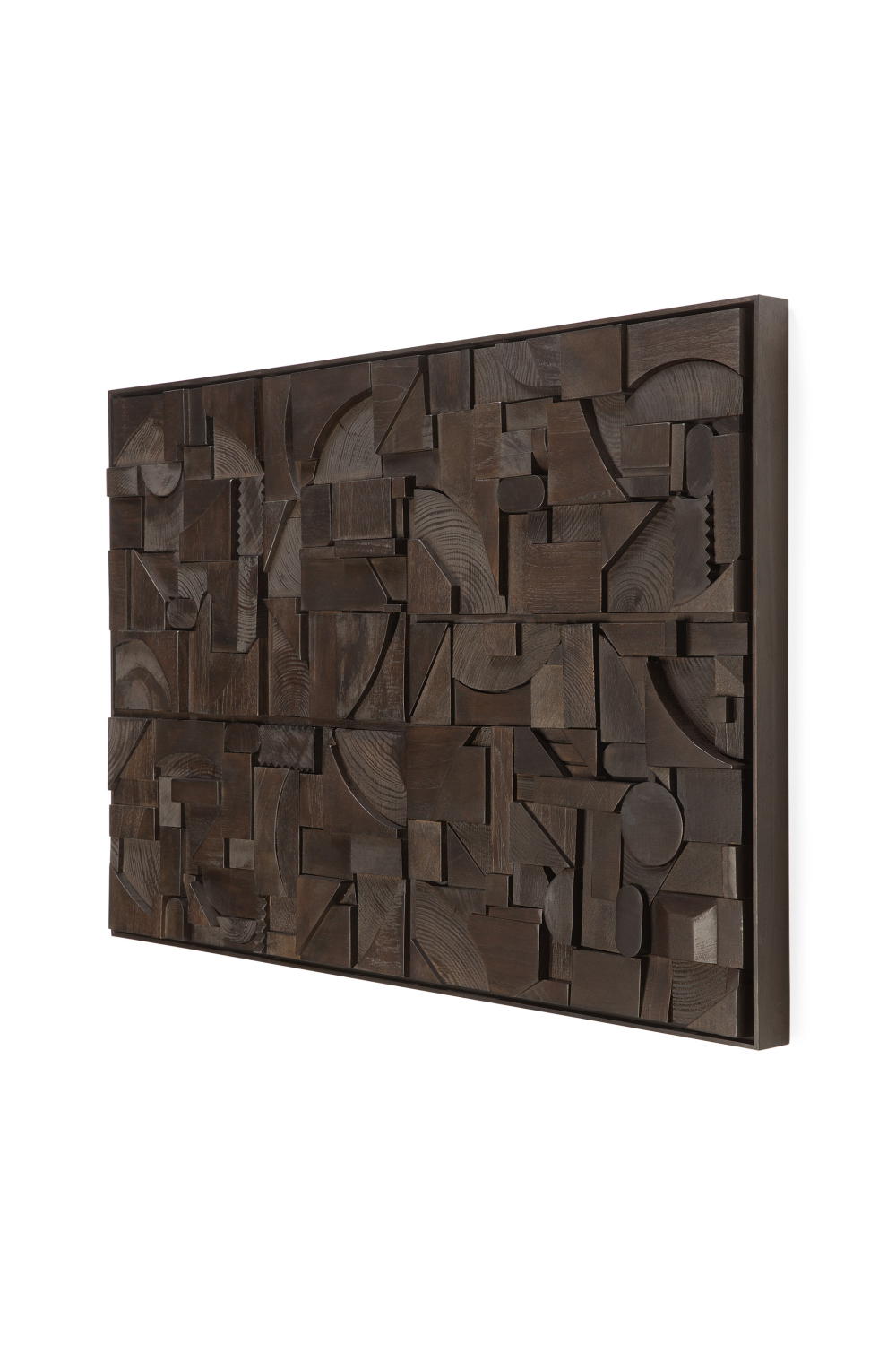 Rectangular Puzzle Wall Art | Ethnicraft Bricks  | Woodfurniture.com