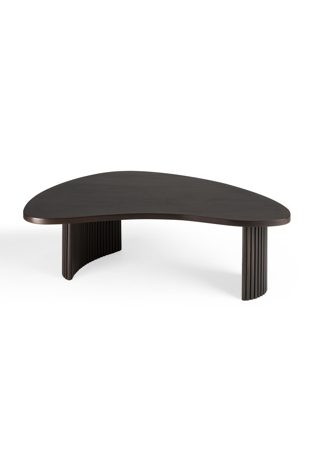 Varnished Mahogany Coffee Table | Ethnicraft Boomerang | Woodfurniture.com