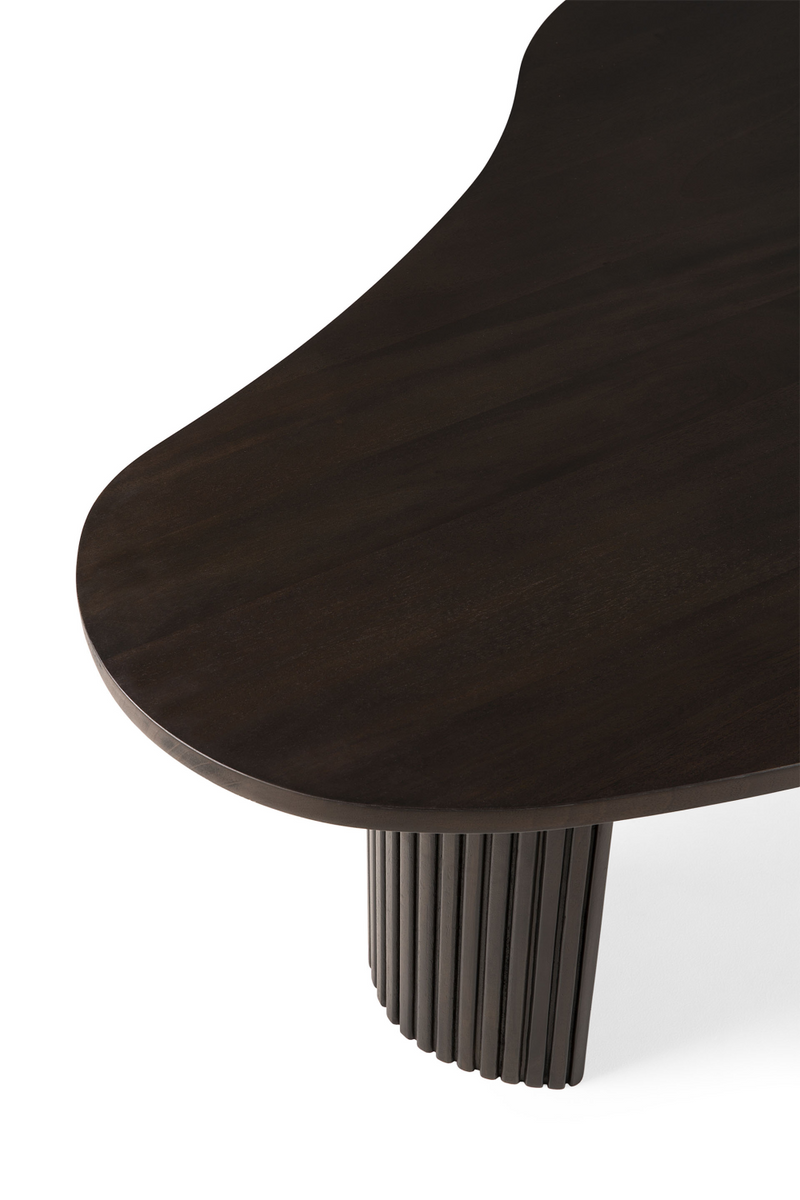 Varnished Mahogany Coffee Table | Ethnicraft Boomerang | Woodfurniture.com