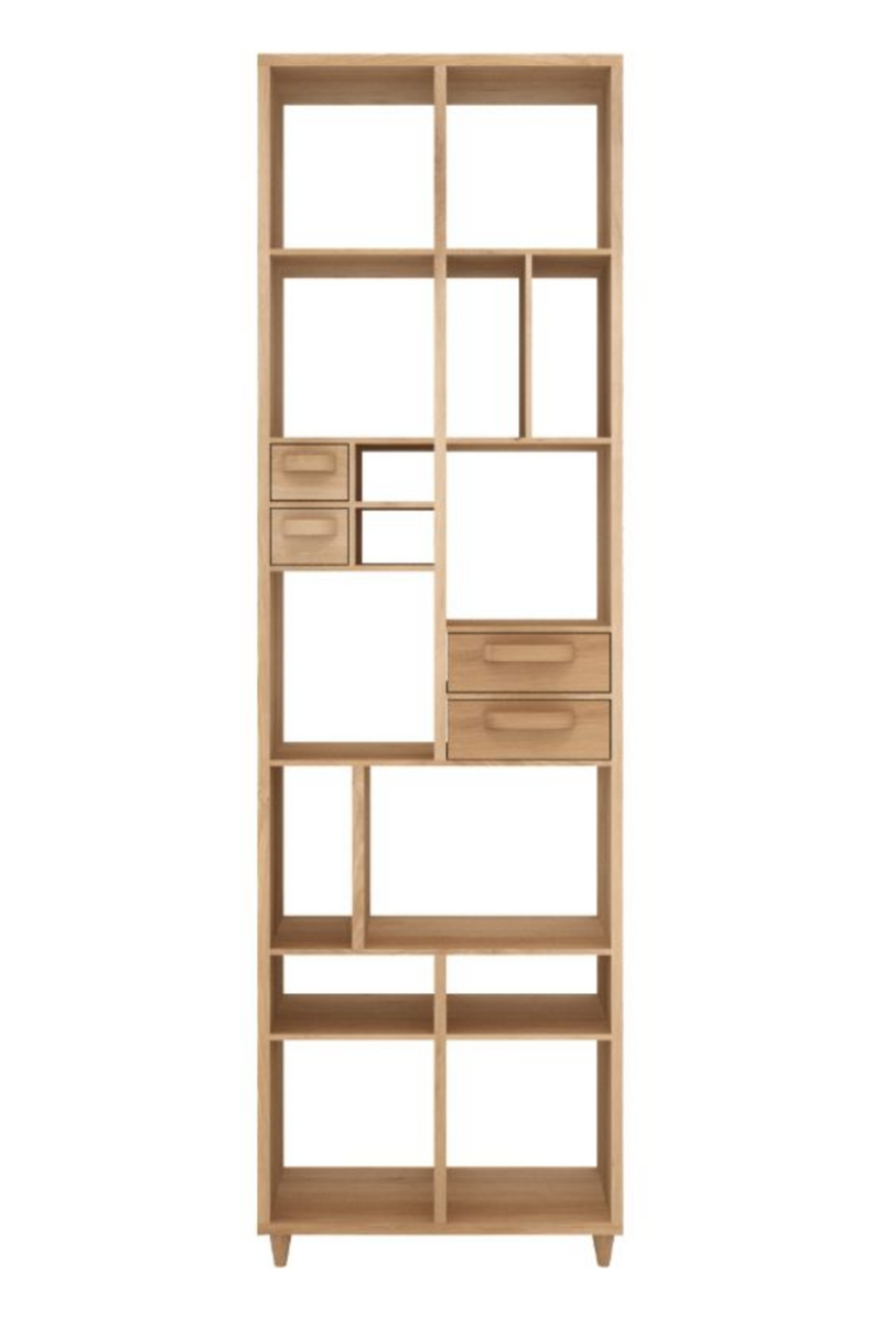 Oak Bookcase With Drawers | Ethnicraft Pirouette | Woodfurniture.com