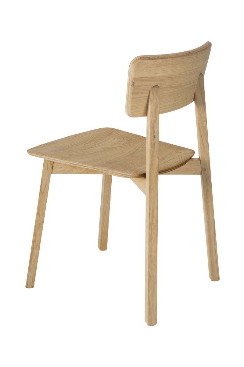 Varnished Oak Minimalist Dining Chair | Ethnicraft Casale | Woodfurniture.com