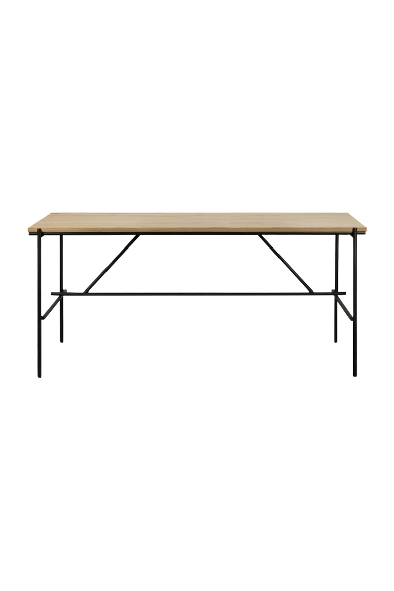 Varnished Oak Desk | Ethnicraft Oscar | Woodfurniture.com