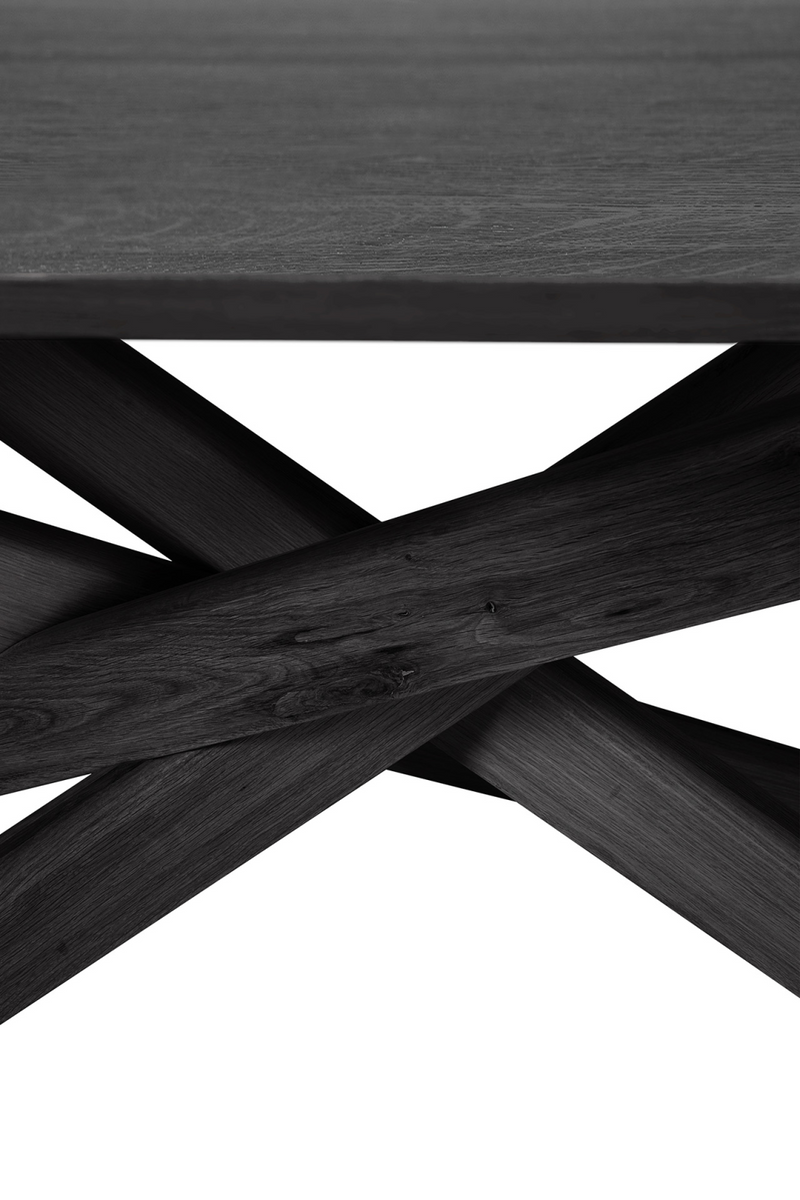 Rectangular Black Oak Dining Table | Ethnicraft Mikado | Woodfurniture.com