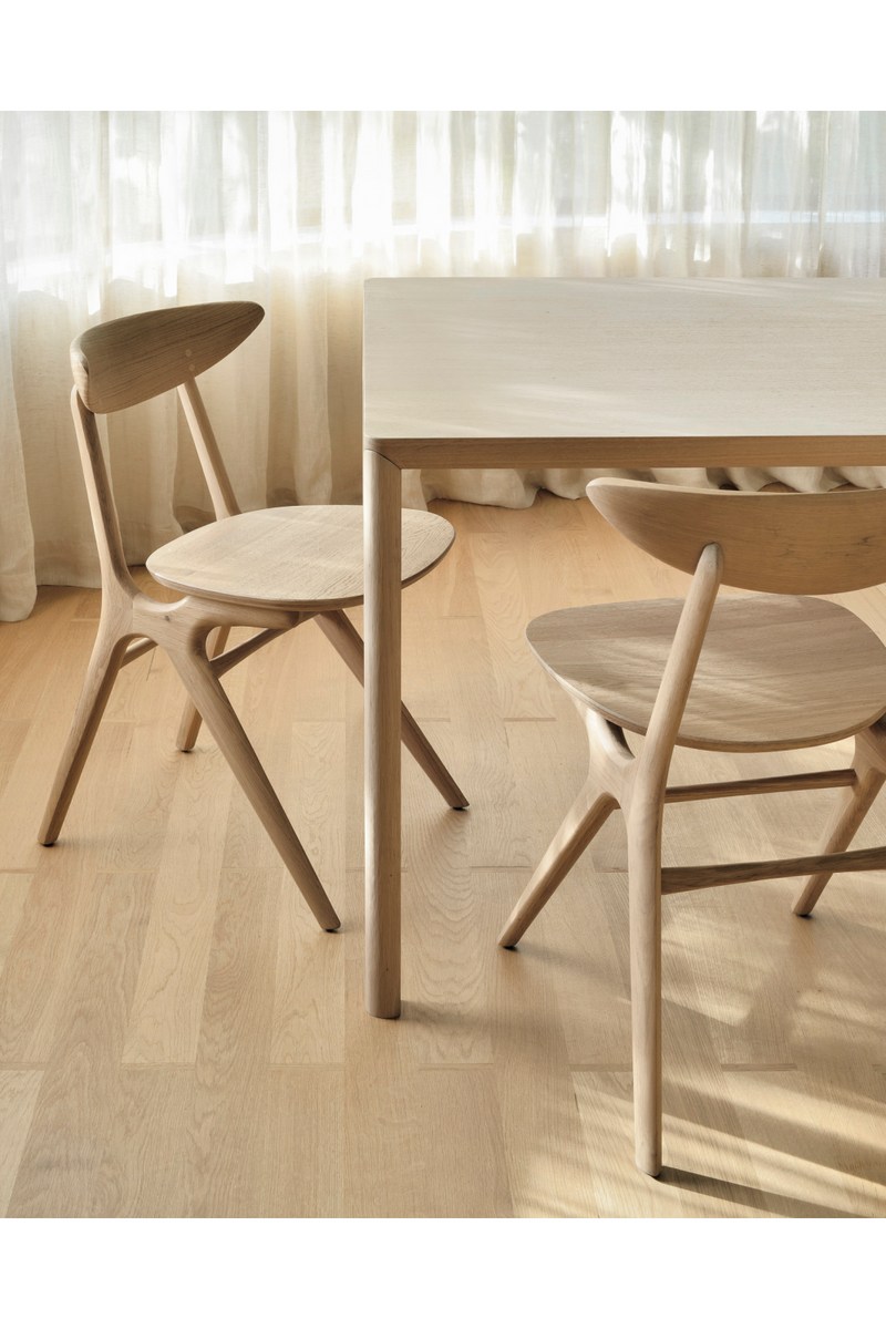 Varnished Oak Scandi Dining Table | Ethnicraft Air | Woodfurniture.com