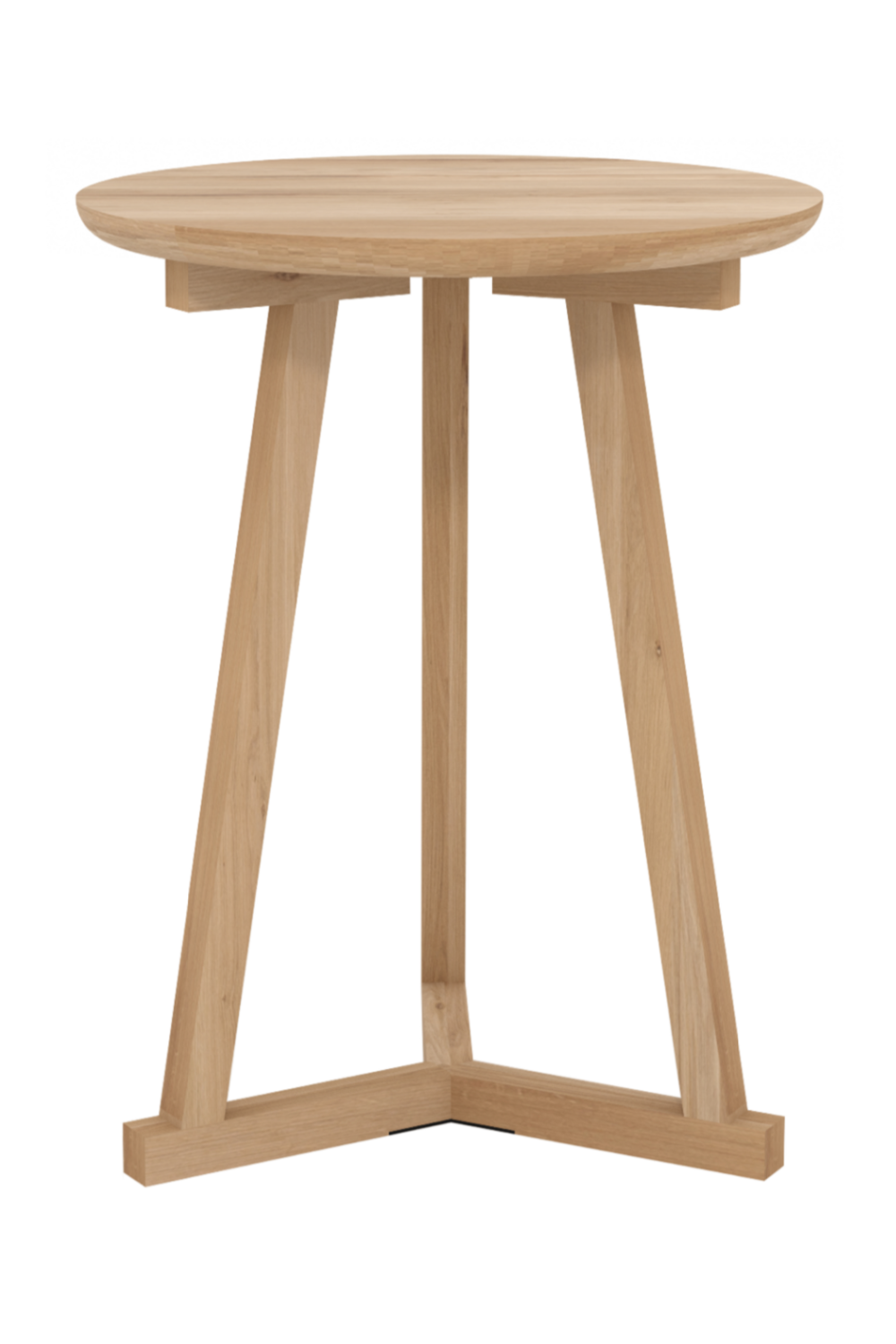 Minimalist Round Side Table | Ethnicraft Tripod | Woodfurniture.com