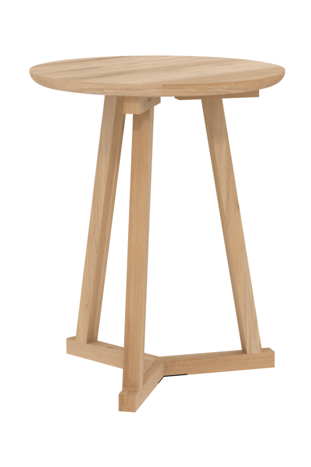 Minimalist Round Side Table | Ethnicraft Tripod | Woodfurniture.com