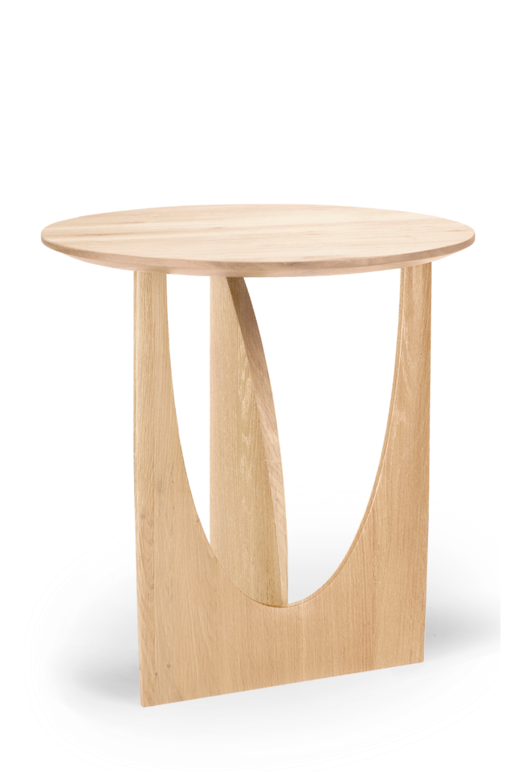 Modern Varnished Side Table | Ethnicraft Geometric | Woodfurniture.com