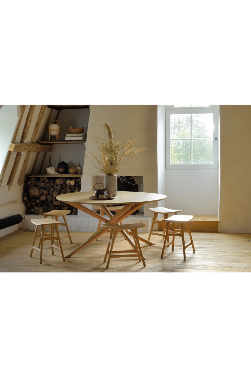 Round Dining Table | Ethnicraft Mikado | Wood Furniture