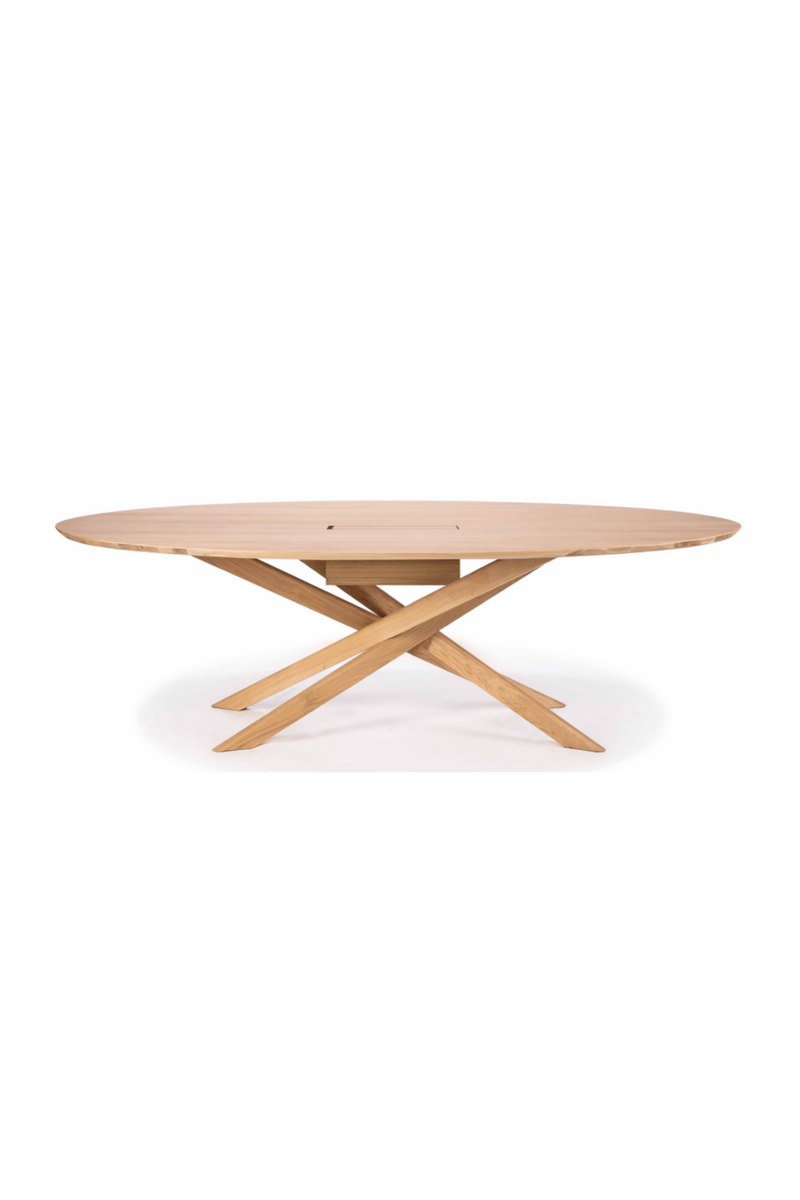 Oak Oval Meeting Table | Ethnicraft Mikado | Woodfurniture.com