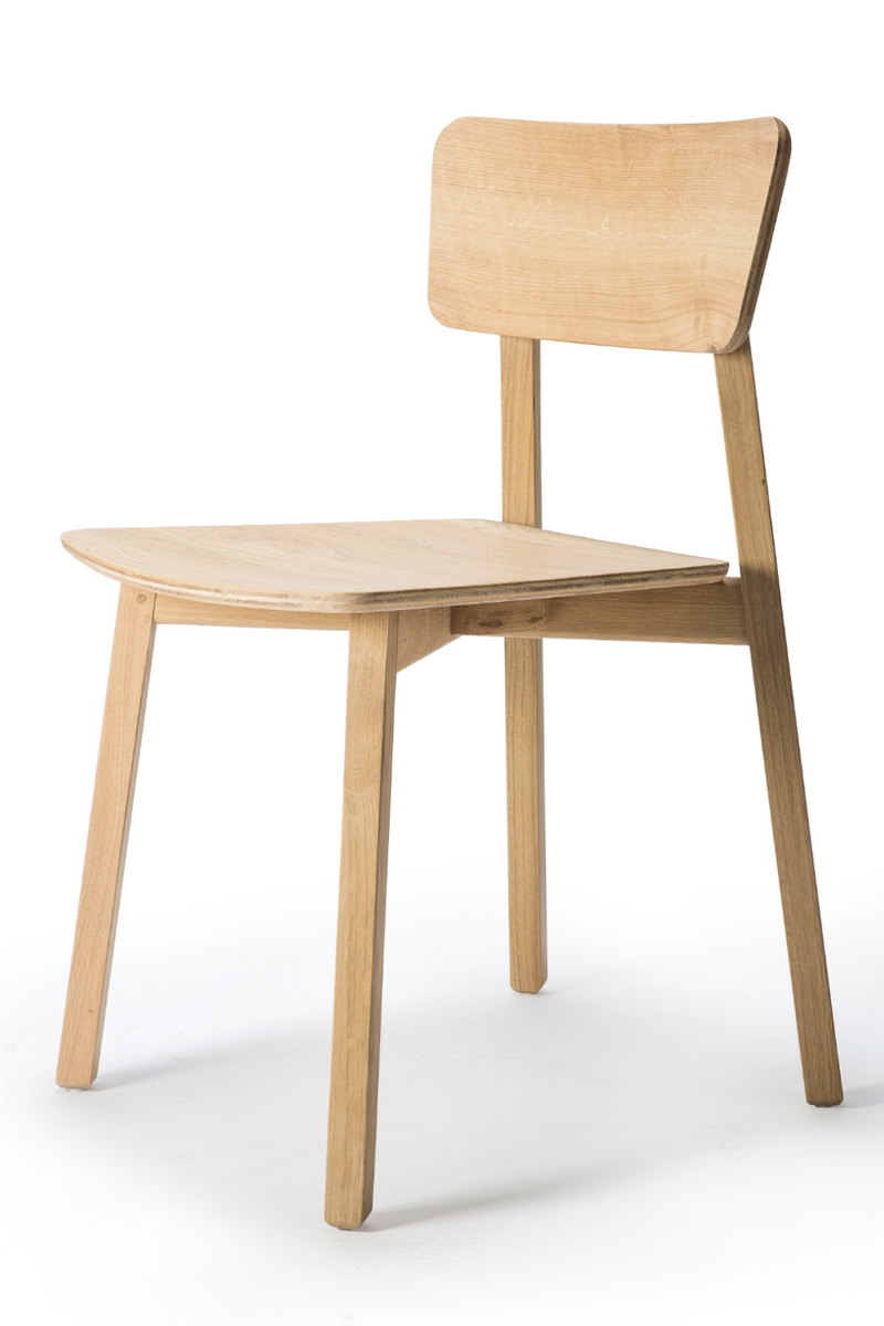 Oiled Oak Minimalist Dining Chair | Ethnicraft Casale | Woodfurniture.com