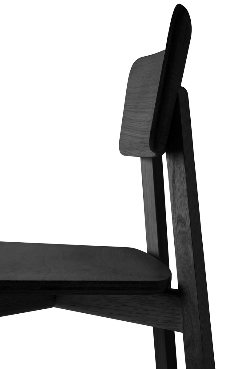 Varnished Oak Minimalist Dining Chair | Ethnicraft Casale | Woodfurniture.com