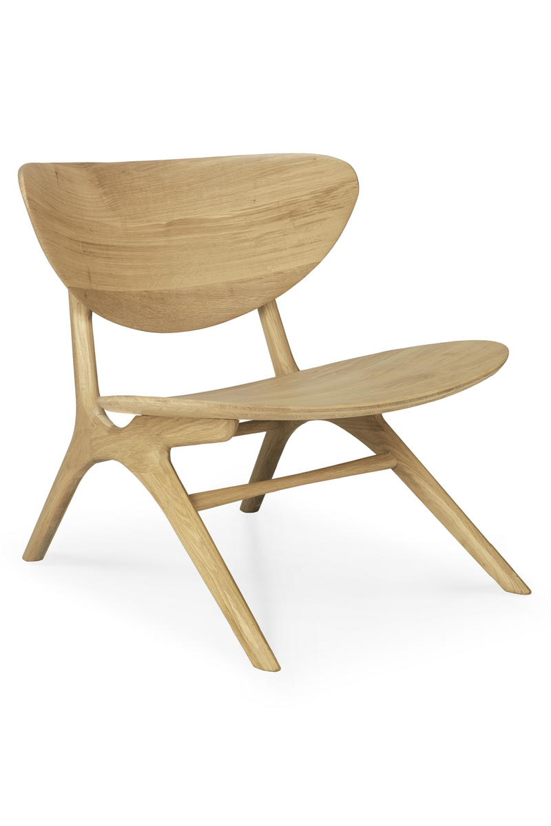 Oak Curved Lounge Chair | Ethnicraft Eye | Woodfurniture.com