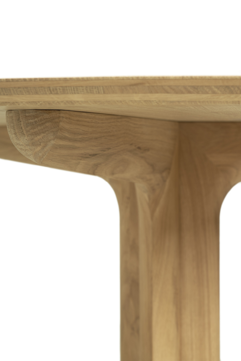 Round Oak Dining Table | Ethnicraft Corto | Woodfurniture.com