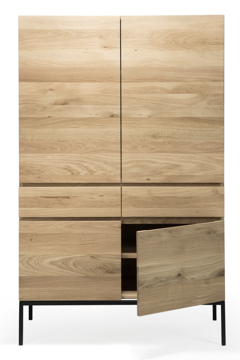 Oiled Oak Storage Cabinet | Ethnicraft Ligna | Woodfurniture.com