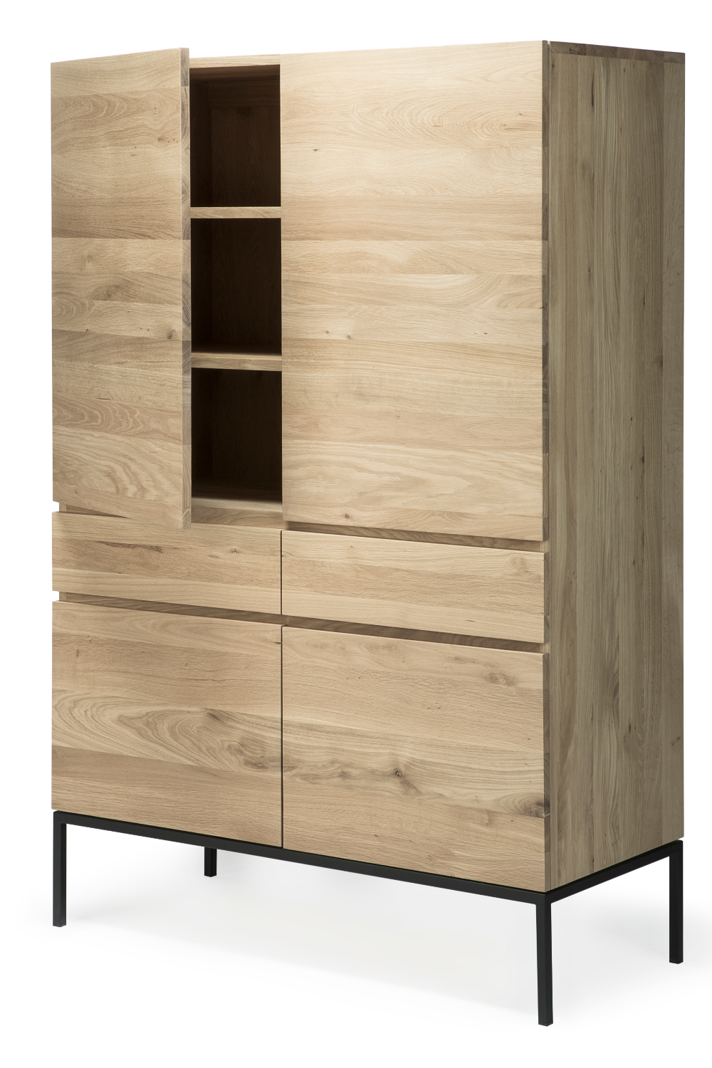 Oiled Oak Storage Cabinet | Ethnicraft Ligna | Woodfurniture.com