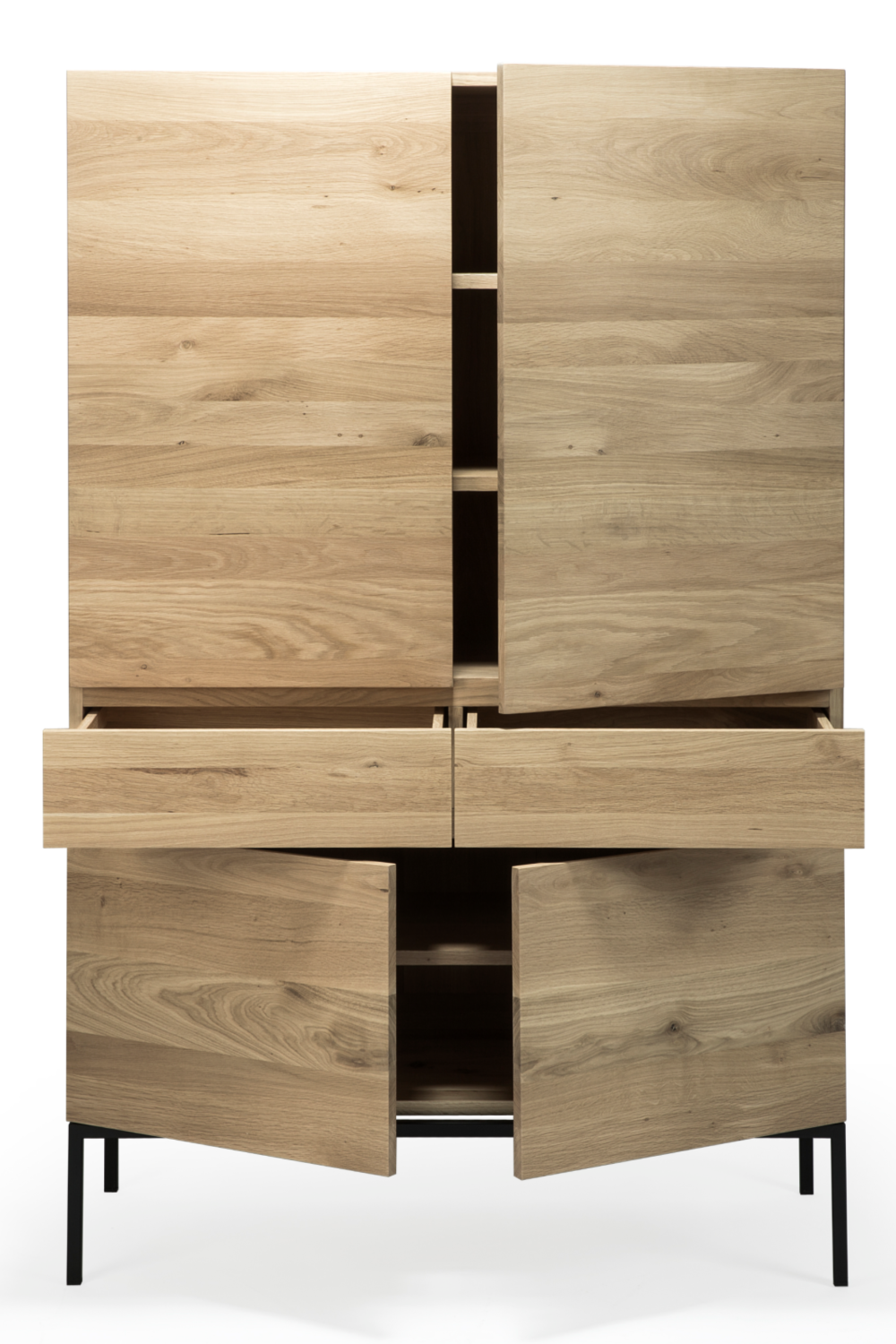 Oiled Oak Storage Cabinet | Ethnicraft Ligna | Woodfurniture.com