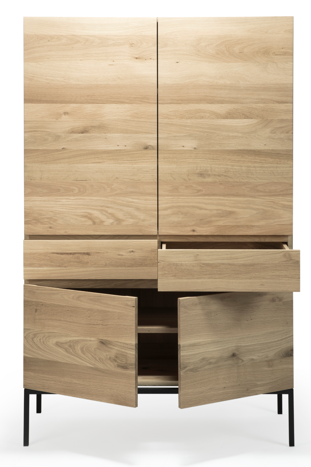 Oiled Oak Storage Cabinet | Ethnicraft Ligna | Woodfurniture.com