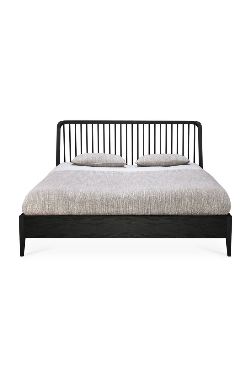 Black Solid Oak Bed | Ethnicraft Spindle | Woodfurniture.com
