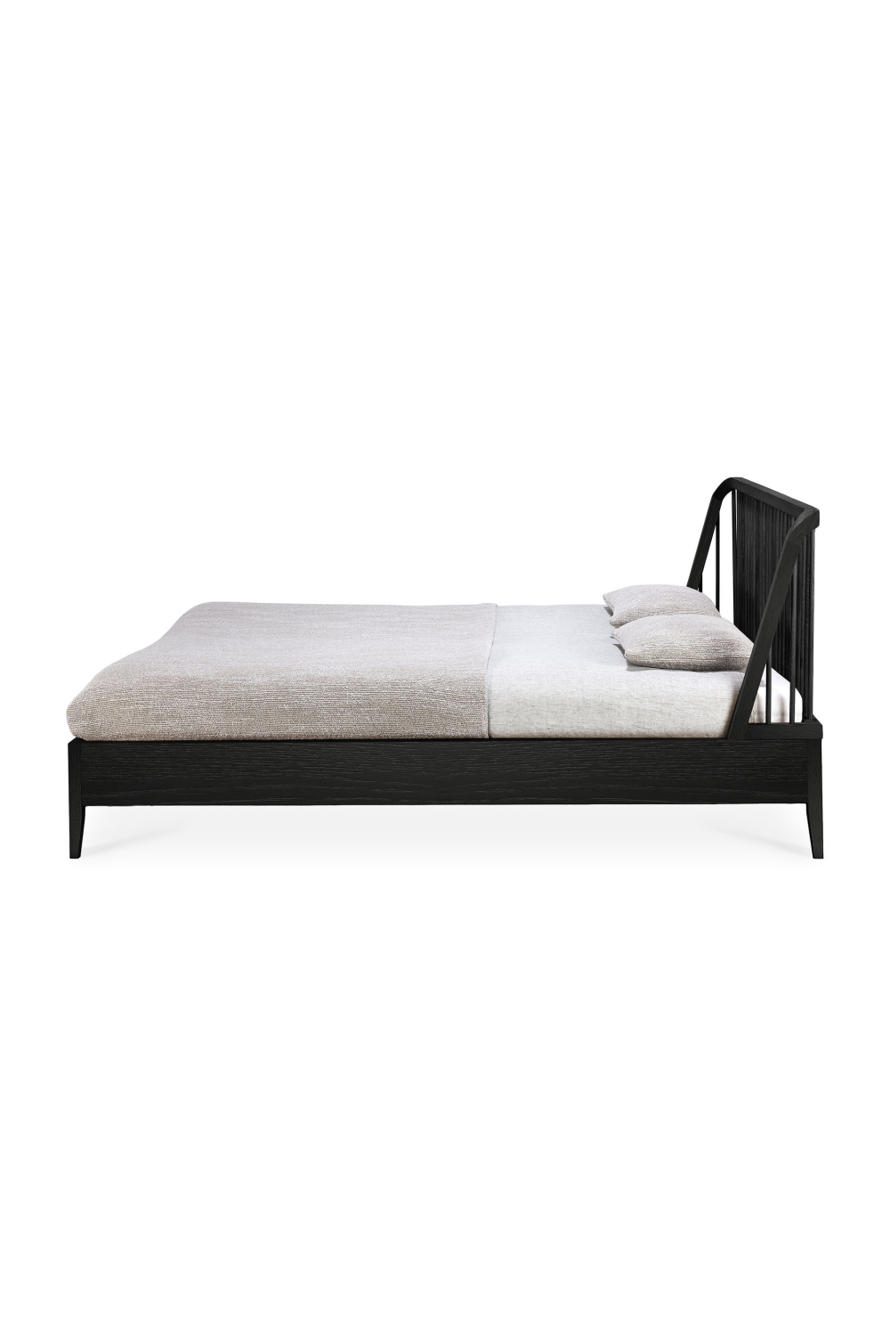 Black Solid Oak Bed | Ethnicraft Spindle | Woodfurniture.com