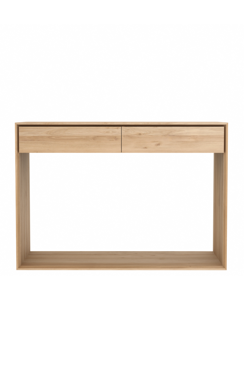 Oak 2-Drawer Console Table | Ethnicraft Nordic | Woodfuniture.com