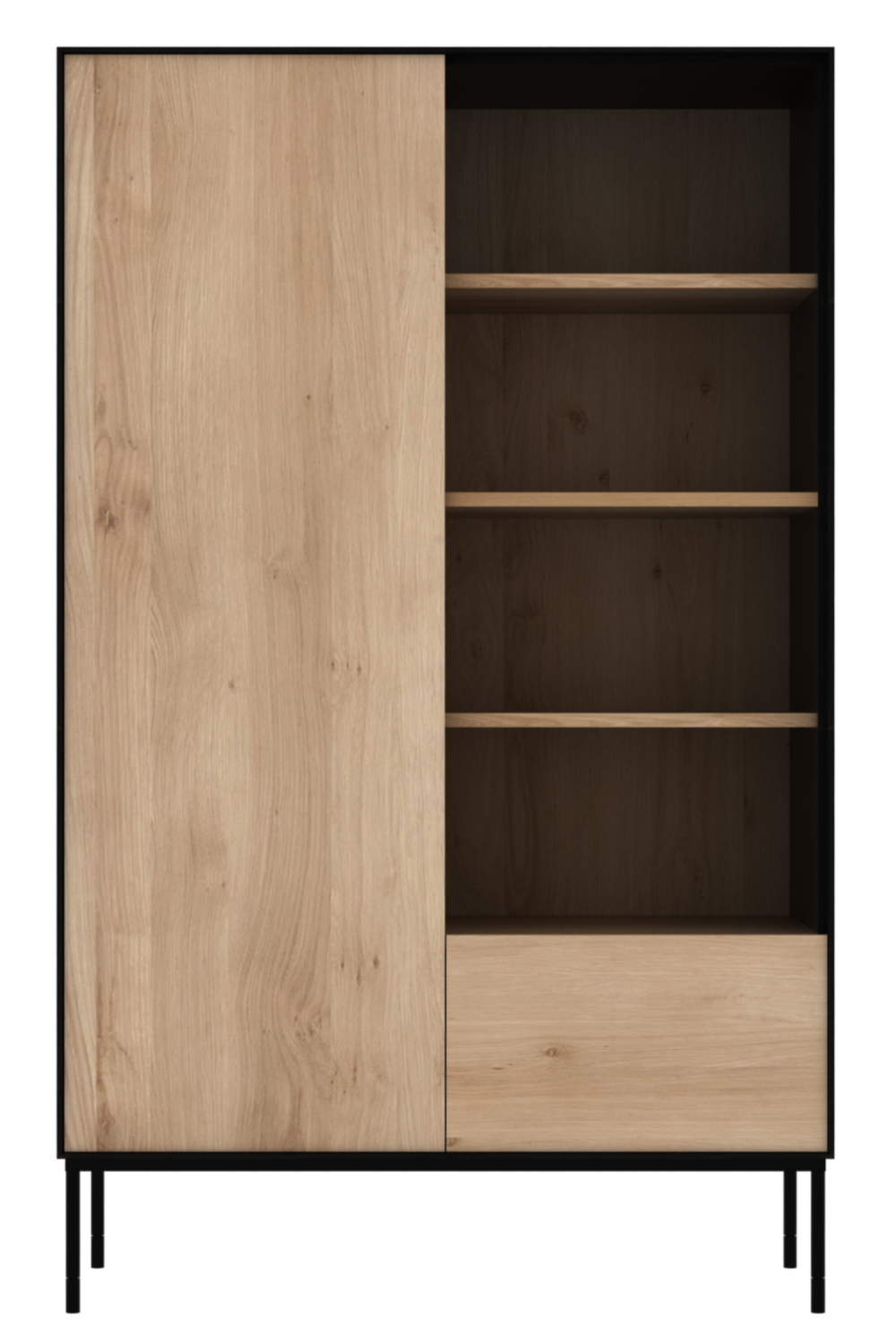 1-Door Oak Wood Cabinet | Ethnicraft Blackbird | Wood Furniture