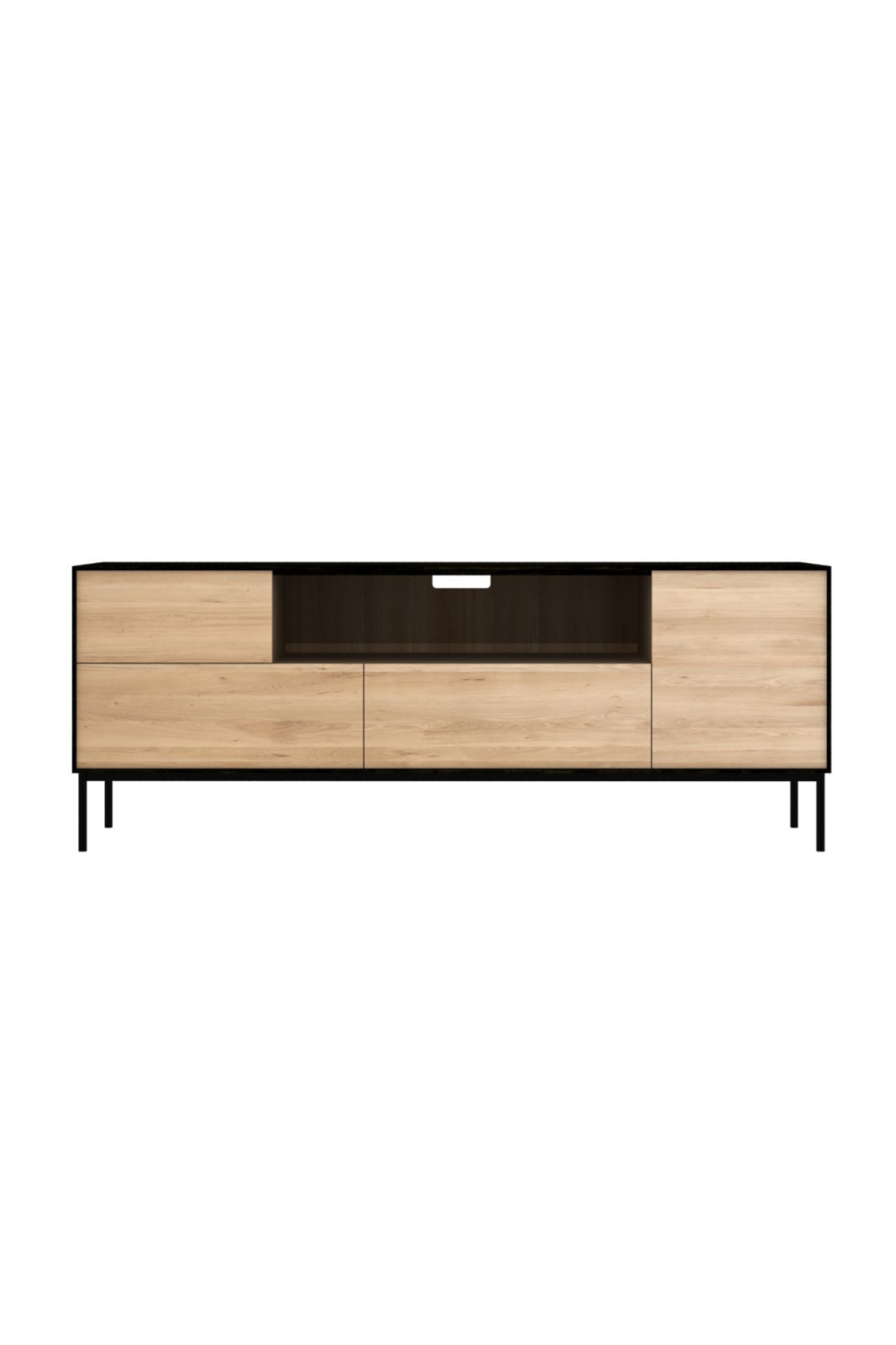 Varnished Oak Media Unit  | Ethnicraft Blackbird | Woodfurniture.com