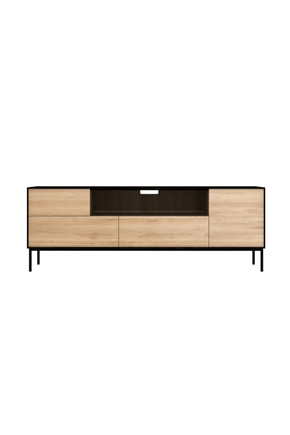 Varnished Oak Media Unit  | Ethnicraft Blackbird | Woodfurniture.com