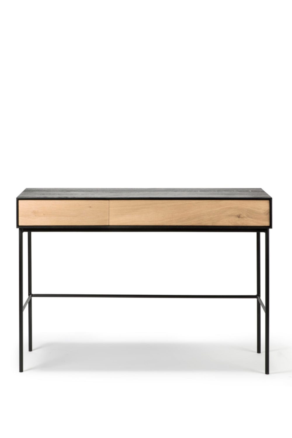 Solid Oak 2-Drawer Desk | Ethnicraft Blackbird | Woodfurniture.com