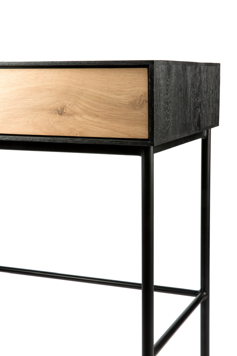 Solid Oak 2-Drawer Desk | Ethnicraft Blackbird | Woodfurniture.com