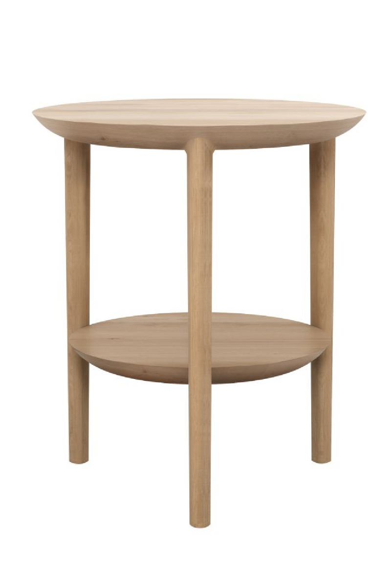 Circular Tiered Oak Side Table | Ethnicraft Bok | Woodfurniture.com