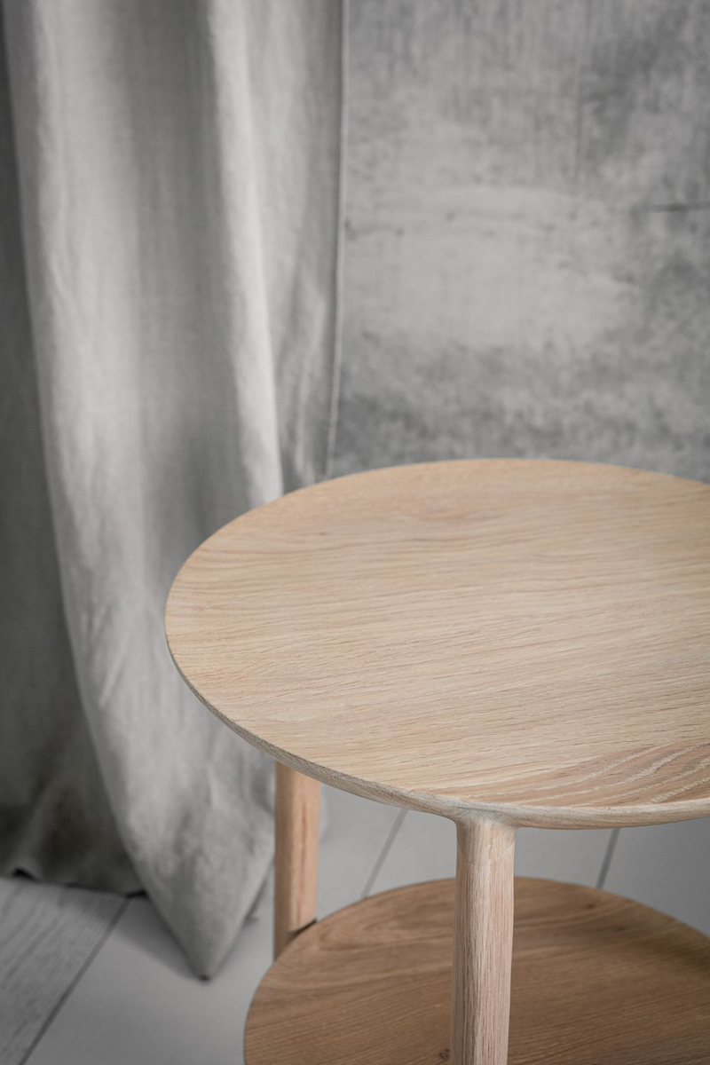 Circular Tiered Side Table | Ethnicraft Bok | Woodfurniture.com