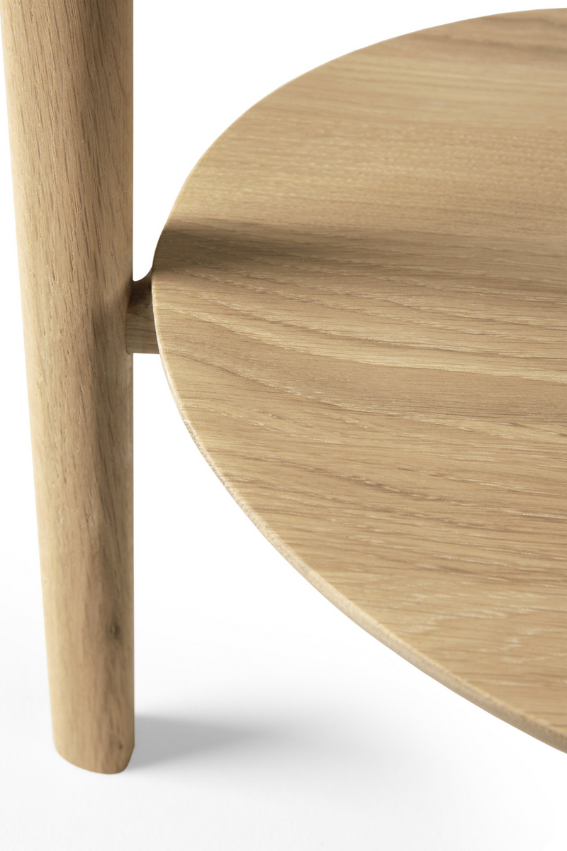 Circular Tiered Oak Side Table | Ethnicraft Bok | Woodfurniture.com
