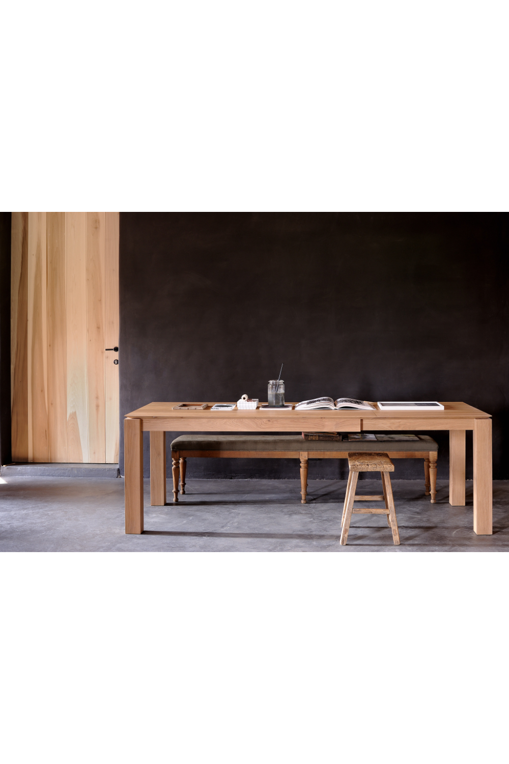 Oiled Oak Extendable Dining Table | Ethnicraft Slice | Woodfurniture.com