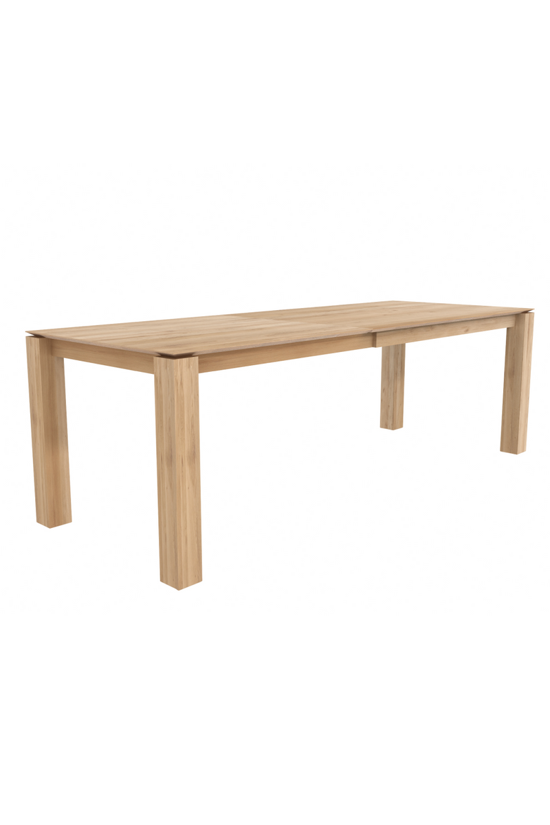Oiled Oak Extendable Dining Table | Ethnicraft Slice | Woodfurniture.com