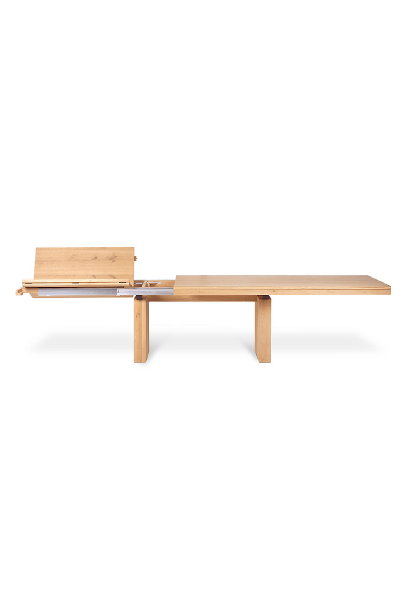 Scandinavian Extendable Oak Dining Table  | Ethnicraft Double | Woodfurniture.com
