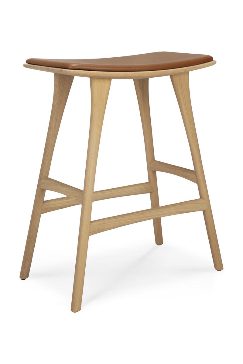 Modern Upholstered Oak Counter Stool | Ethnicraft Osso | Woodfurniture.com
