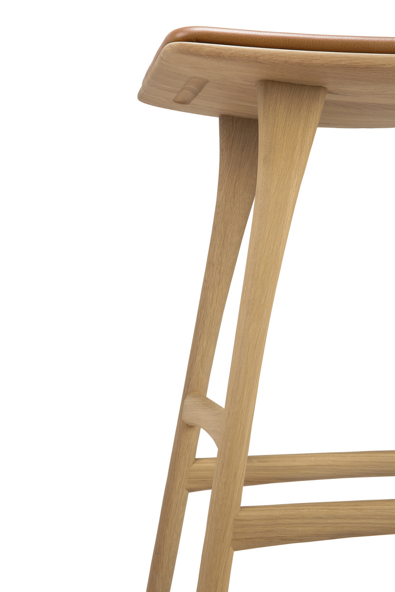 Modern Upholstered Oak Counter Stool | Ethnicraft Osso | Woodfurniture.com
