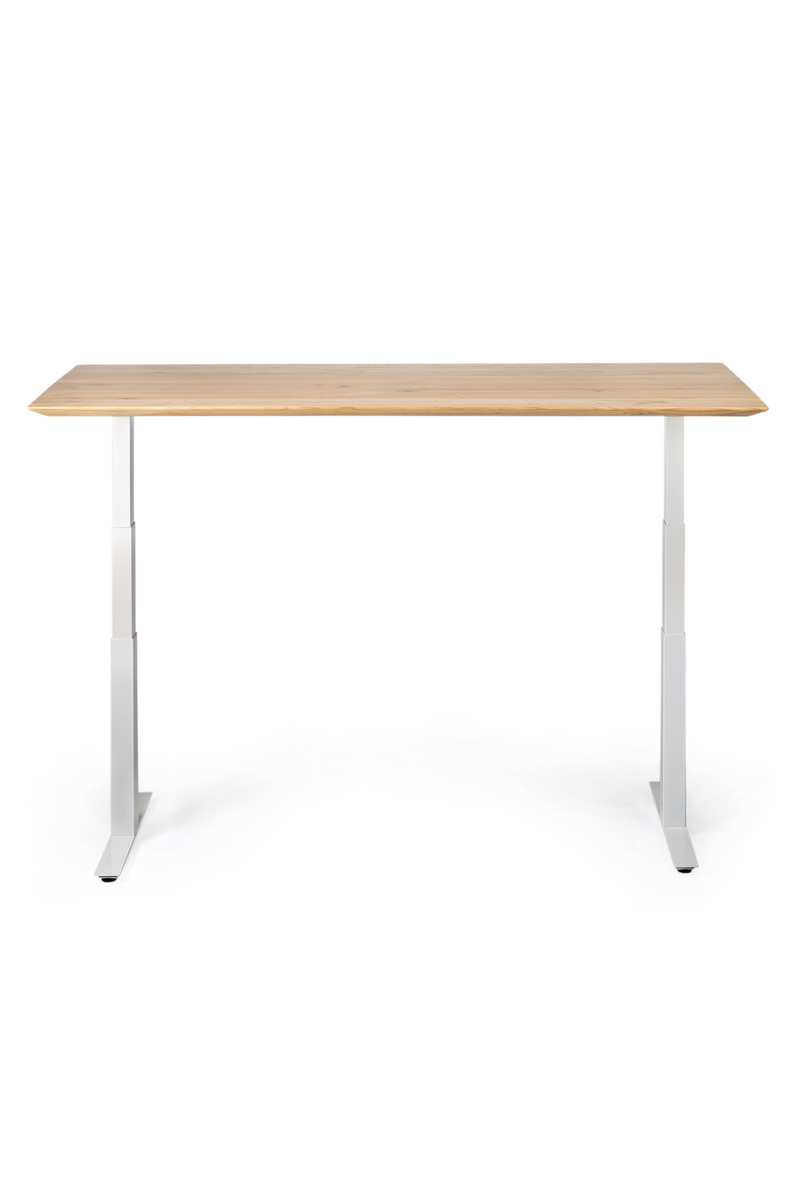 Oak Adjustable Desk L | Ethnicraft Bok | Woodfurniture.com