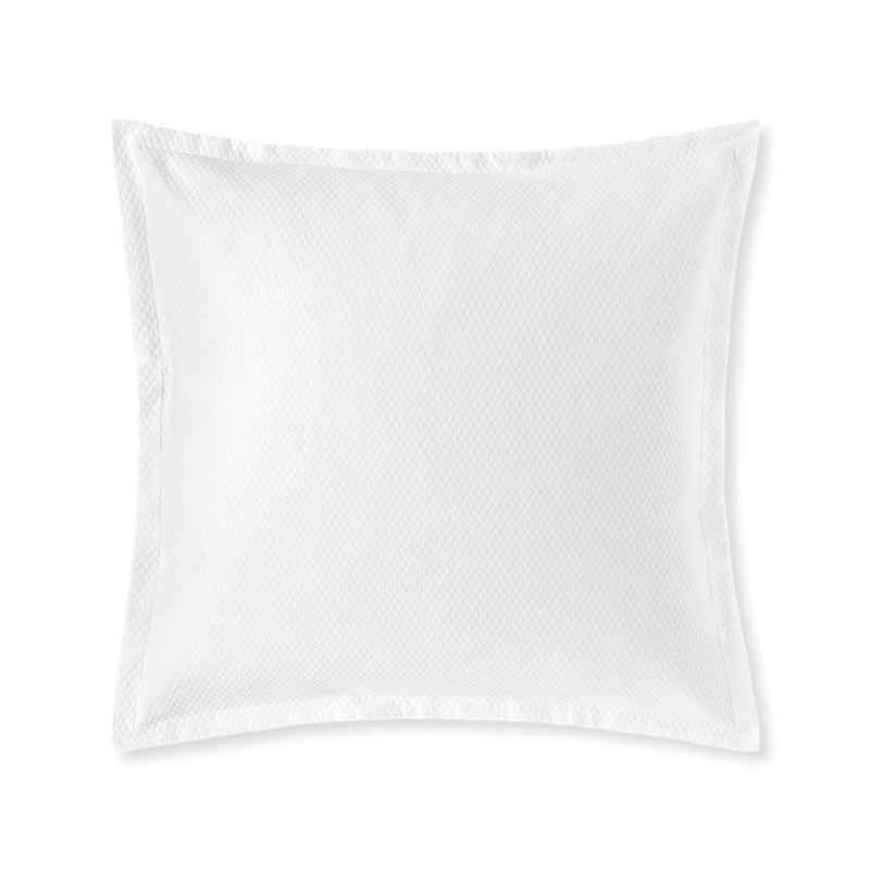 White Combed Cotton Euro Sham | Amalia Home Sintra  | Woodfurniture.com