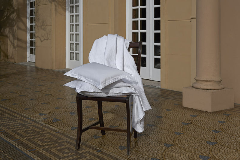 White Combed Cotton Euro Sham | Amalia Home Sintra | Woodfurniture.com