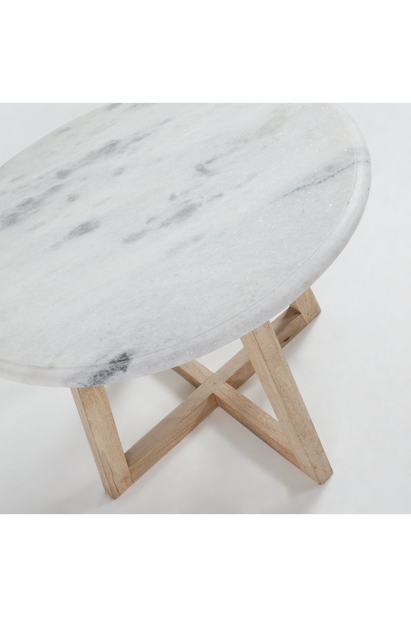 White Marble Top Side Table | La Forma Haylo | Woodfurniture.com