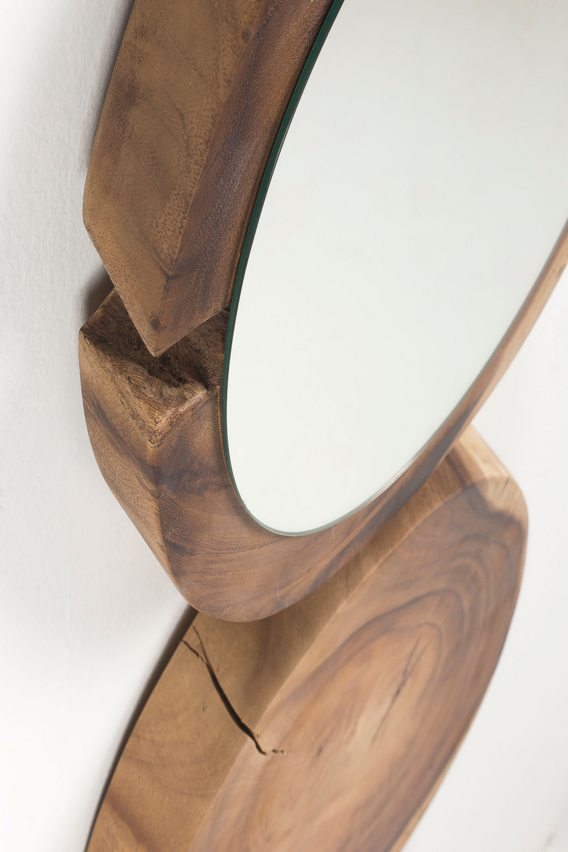 Mungur Wooden Accent Mirror | La Forma Essie | Oroatrade.com