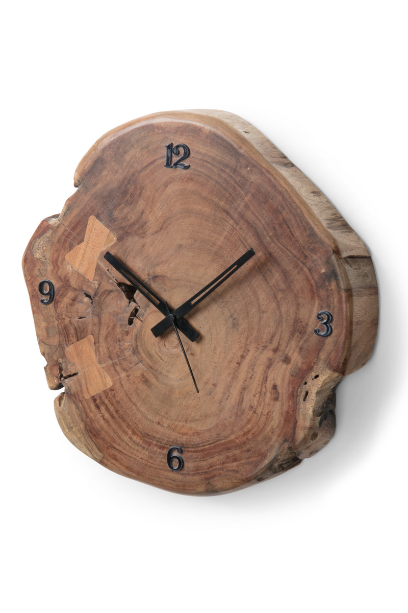 Tree Trunk Wall Clock | La Forma Asiriq  | Woodfurniture.com