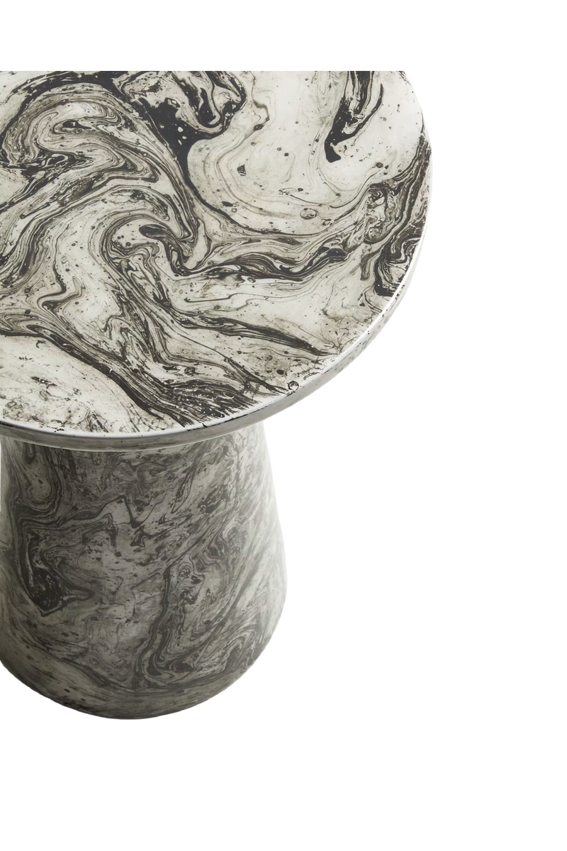 Gray Enamelled Side Table | La Forma Kesbury | Woodfurniture.com