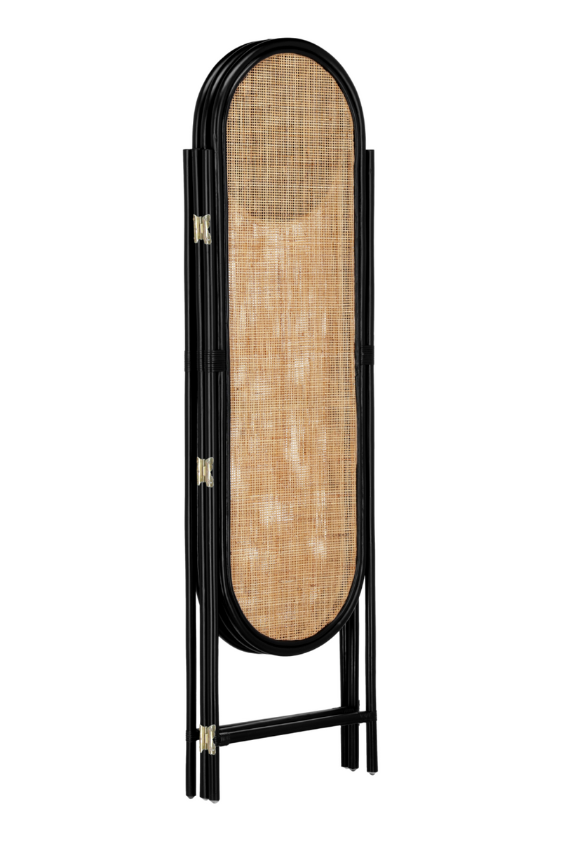Black Rattan 3-Panel Room Divider | La Forma Lalita | Woodfurniture.com